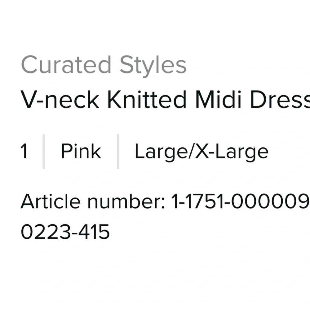 V-neck Knitted Midi Dress European brand NOT FOR SALE - Picture 8 of 9